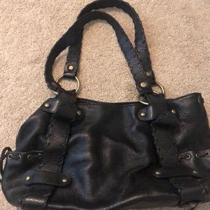 Black leather Kooba purse